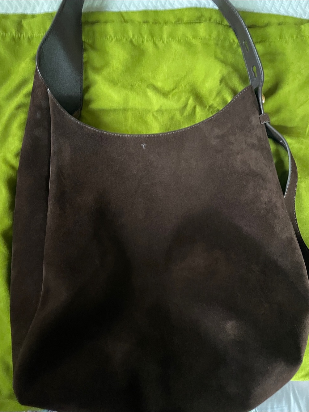 Tory Burch Dark Brown Suede Hobo Bag